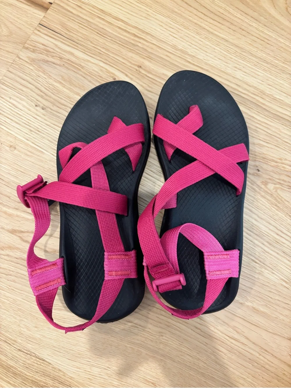 Pink strap Chacos